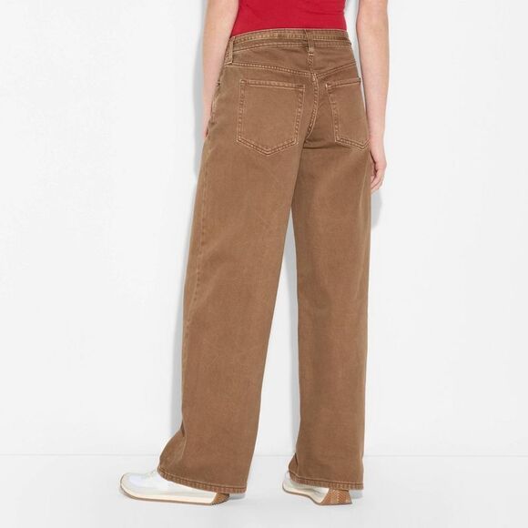 Wild Fable - Women's Low-Rise Baggy Jeans - Wild Fable Brown 2 Brown - Picture 3 of 3
